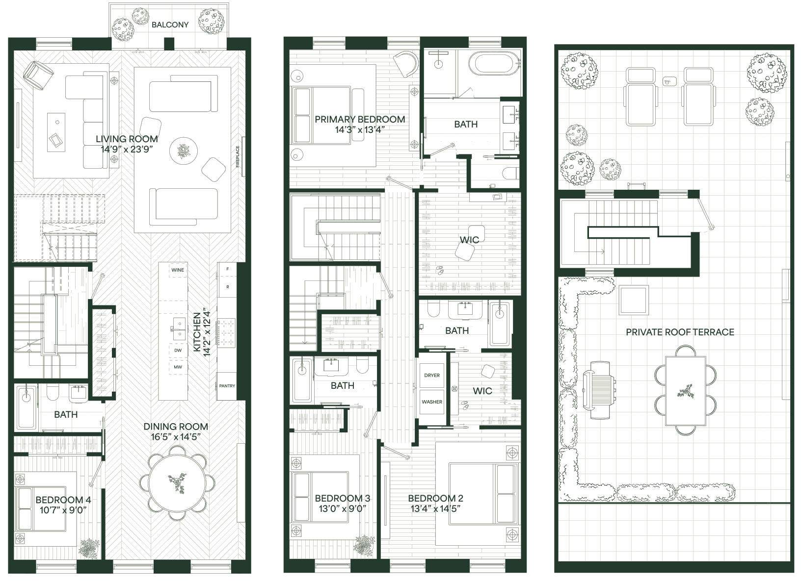 Floor plan of the Penthouse residence
