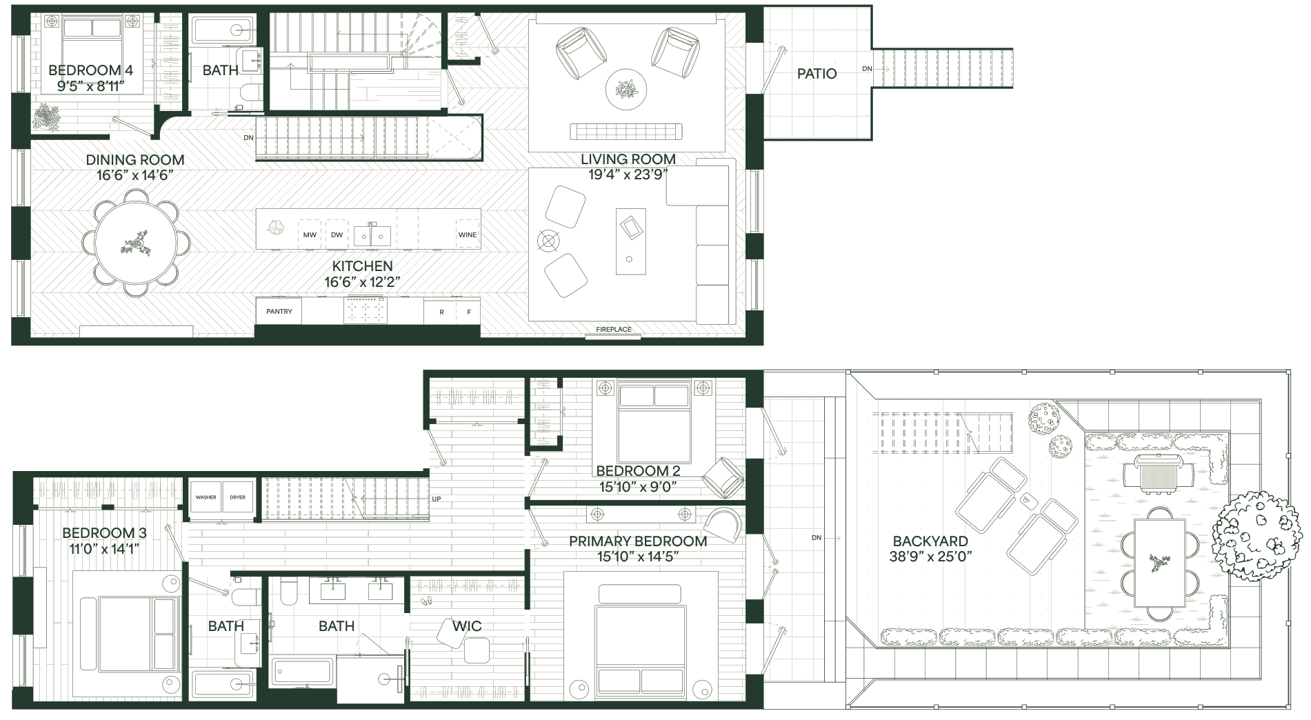 Floor plan of the Townhouse residence