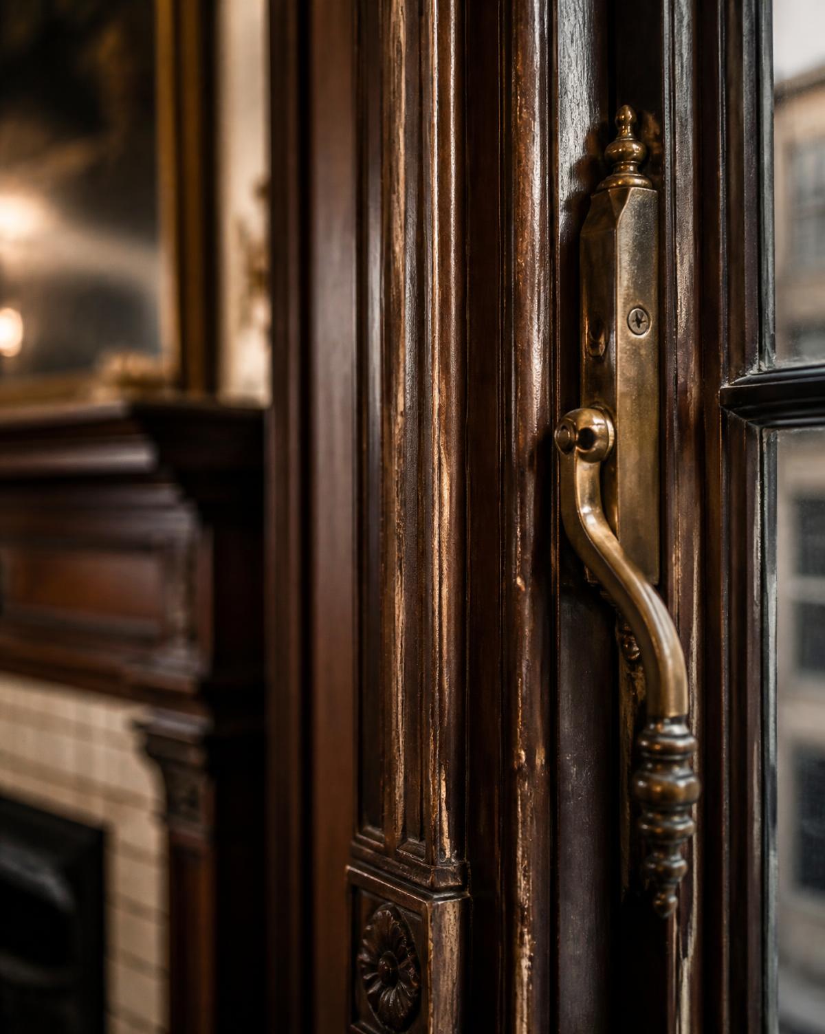 Brass hardware detail at 138 Joralemon